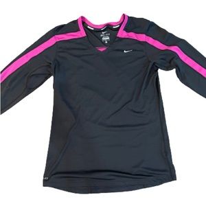 Women’s Nike Dri-Fit Running Shirt (Black & Pink)